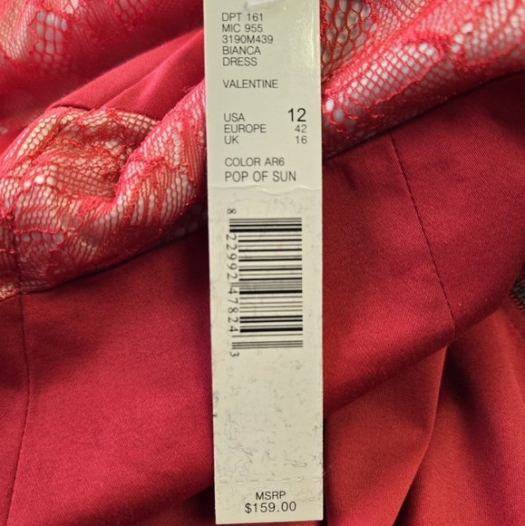 Antonio Melani Bianca Sheath Dress Valentine Pop of Sun Red 12 - Picture 8 of 10